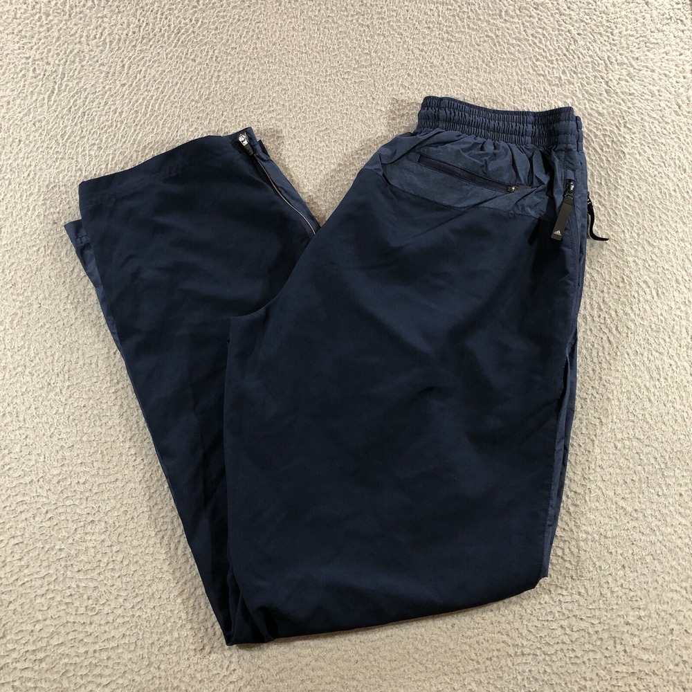 adidas track pants mens M blue windbreaker gym training